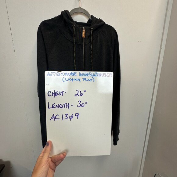 TenTree Pullover Hoodie Quarter Zip XL Charcoal Grey - Picture 12 of 12